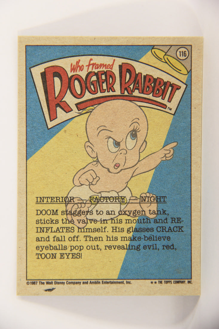 Who Framed Roger Rabbit 1988 Trading Card #116 The Judge Re-Inflated ENG Topps L021469