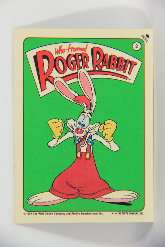 Who Framed Roger Rabbit 1988 Trading Card Sticker #2 Funny Rabbit ENG Topps L021483