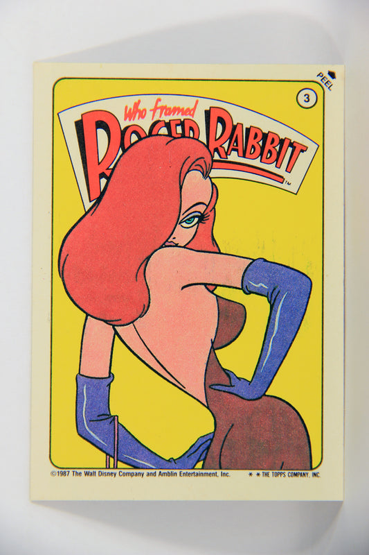 Who Framed Roger Rabbit 1988 Trading Card Sticker #3 Jessica Rabbit ENG Topps L021484