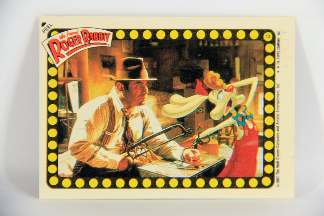 Who Framed Roger Rabbit 1988 Trading Card Sticker #13 Handcuffed Together ENG L021492