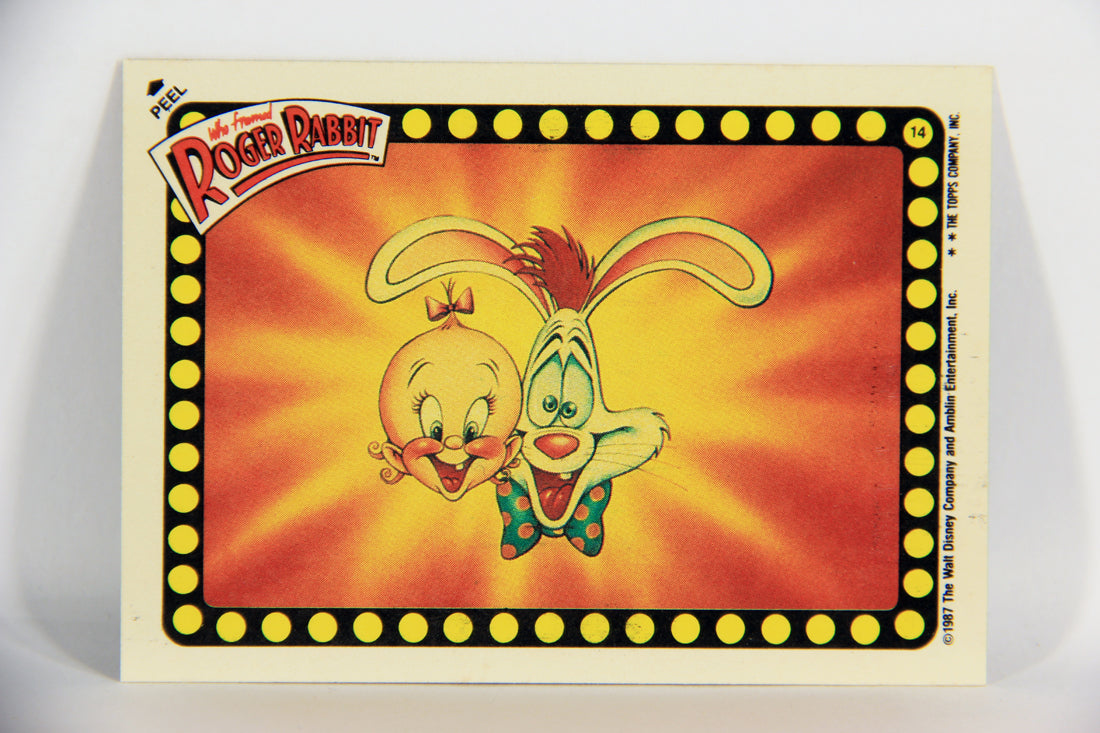 Who Framed Roger Rabbit 1988 Sticker Card #14 Baby Herman And Roger Rabbit L021493