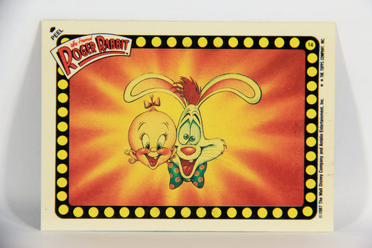 Who Framed Roger Rabbit 1988 Sticker Card #14 Baby Herman And Roger Rabbit L021493