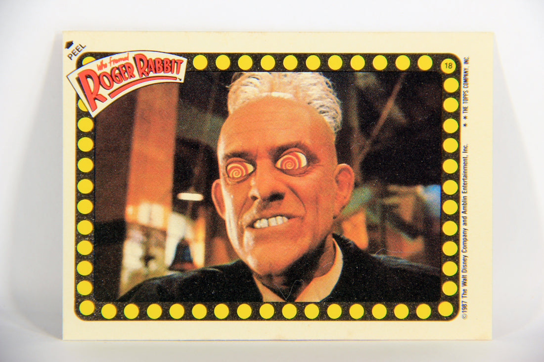 Who Framed Roger Rabbit 1988 Trading Card Sticker #18 Scary Judge Doom ENG L021497