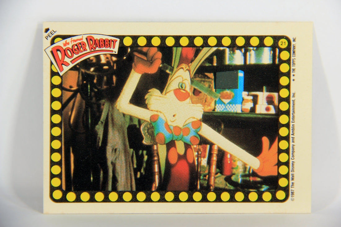 Who Framed Roger Rabbit 1988 Trading Card Sticker #21 Ear Cleaning ENG Topps L021500