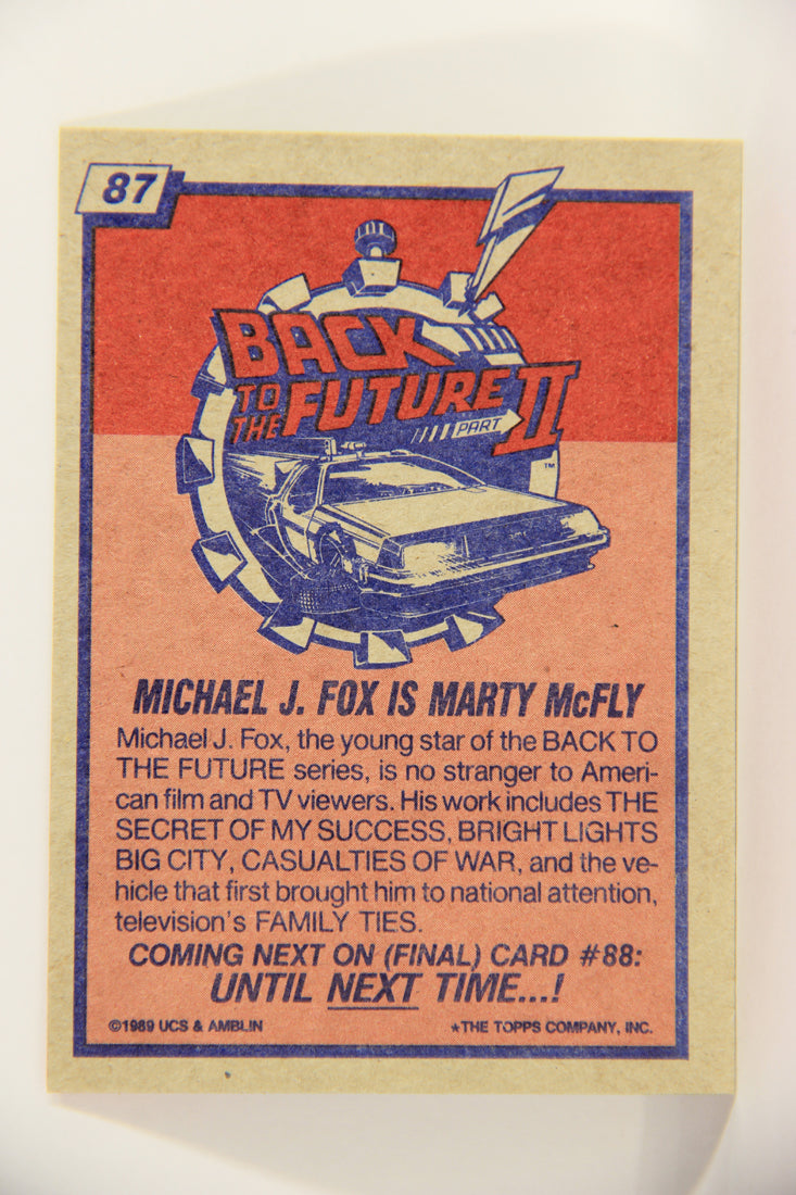 Back To The Future II 1989 Trading Card #87 Michael J Fox Is Marty McFly L021502