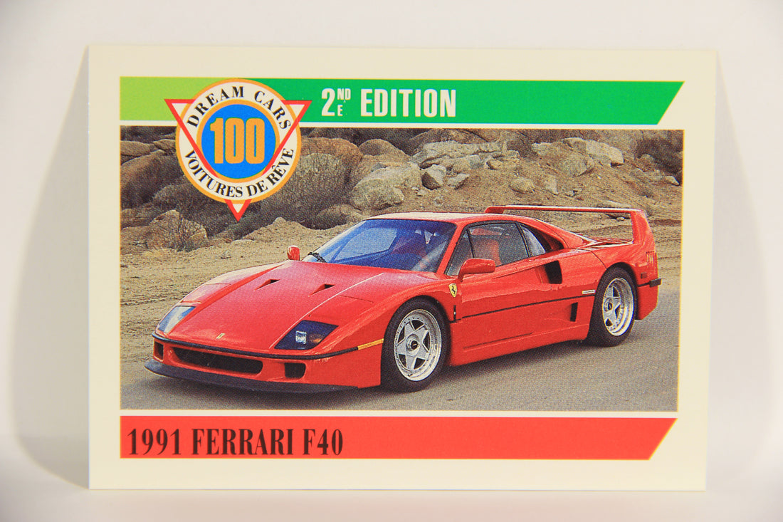 Dream Cars 2nd Edition 1992 Trading Card #83 - 1991 Ferrari F40 FR-ENG L021506