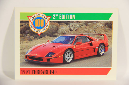 Dream Cars 2nd Edition 1992 Trading Card #83 - 1991 Ferrari F40 FR-ENG L021506