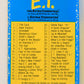 E.T. The Extra-Terrestrial 1982 Trading Card #87 Checklist FR-ENG O-Pee-Chee L021509