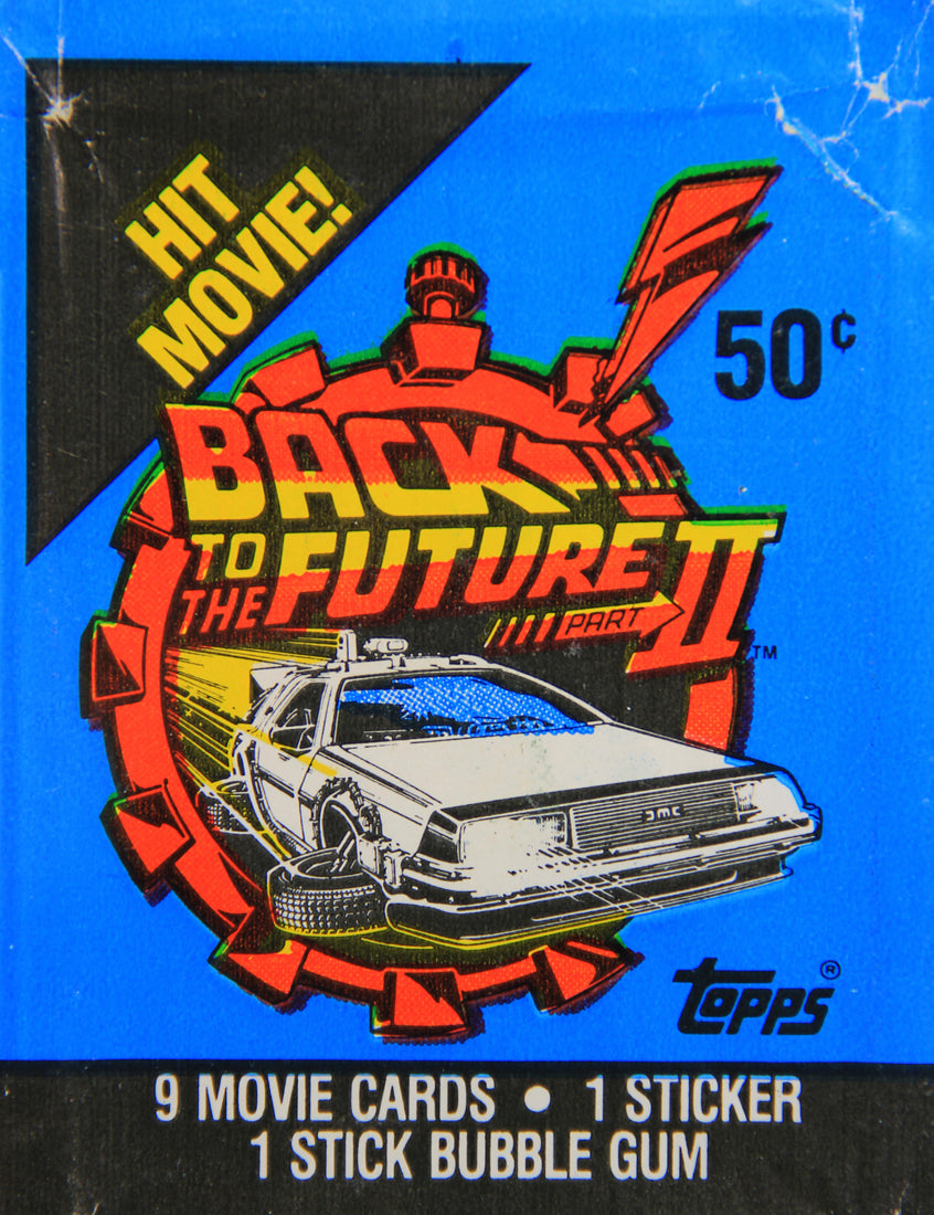 Back To The Future II 1989 Trading Card Wax Wrapper - Time Machine ENG Topps L021532