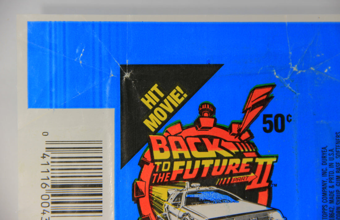 Back To The Future II 1989 Trading Card Wax Wrapper - Time Machine ENG Topps L021532