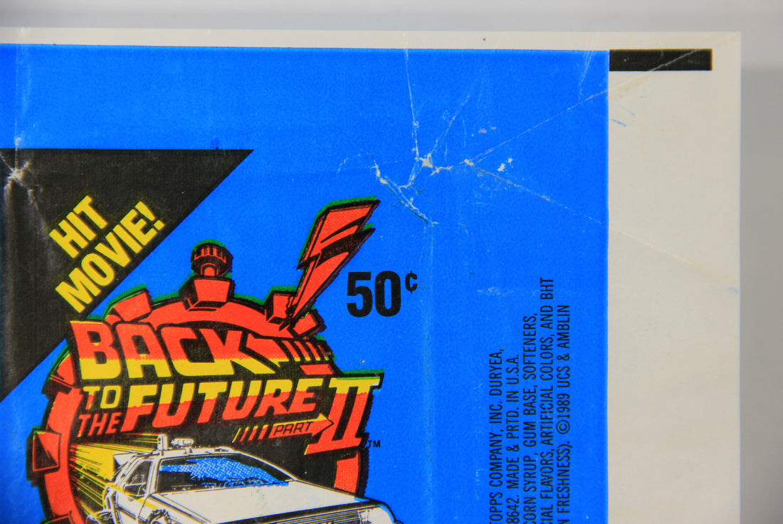 Back To The Future II 1989 Trading Card Wax Wrapper - Time Machine ENG Topps L021532