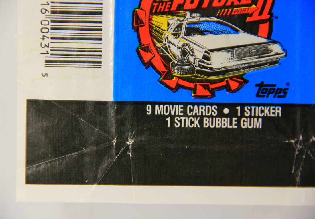 Back To The Future II 1989 Trading Card Wax Wrapper - Time Machine ENG Topps L021532