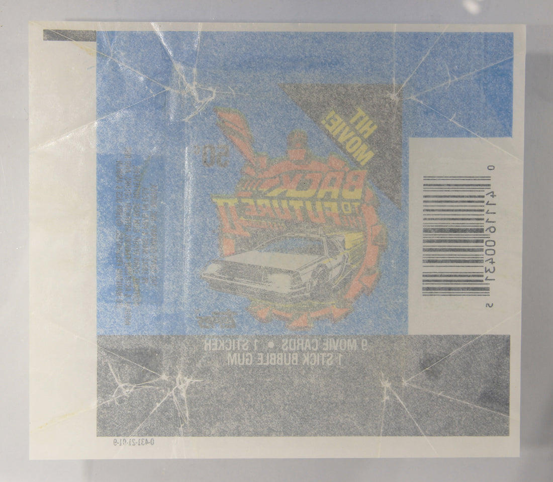 Back To The Future II 1989 Trading Card Wax Wrapper - Time Machine ENG Topps L021532
