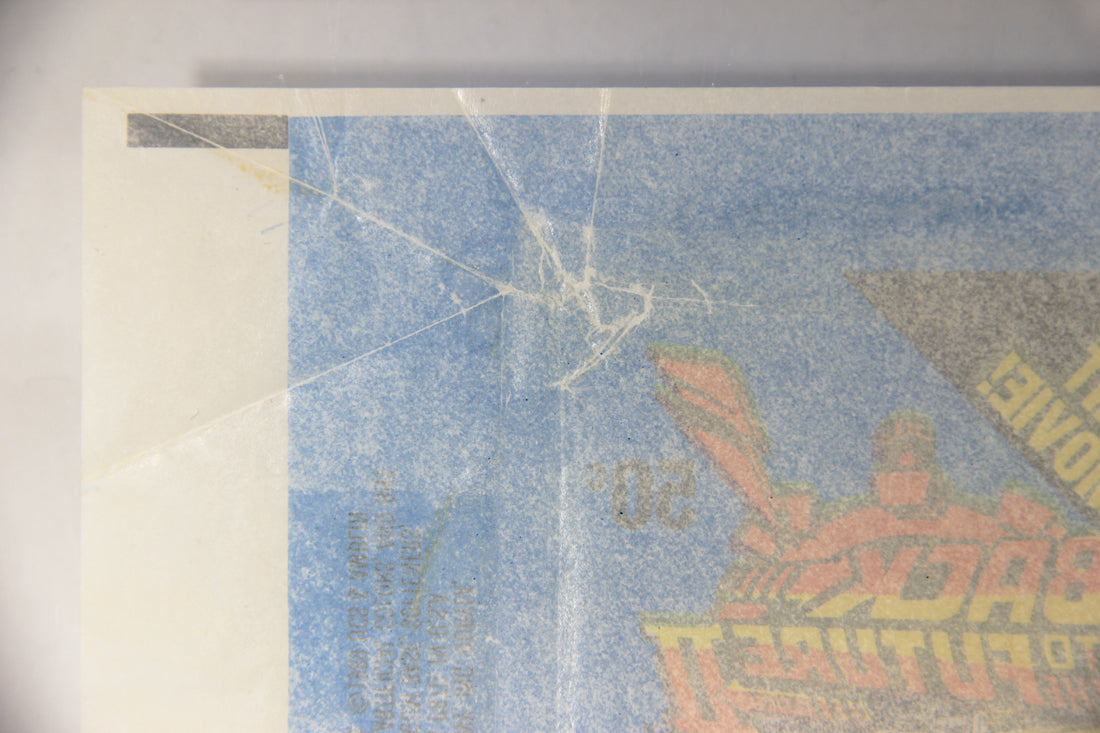 Back To The Future II 1989 Trading Card Wax Wrapper - Time Machine ENG Topps L021532