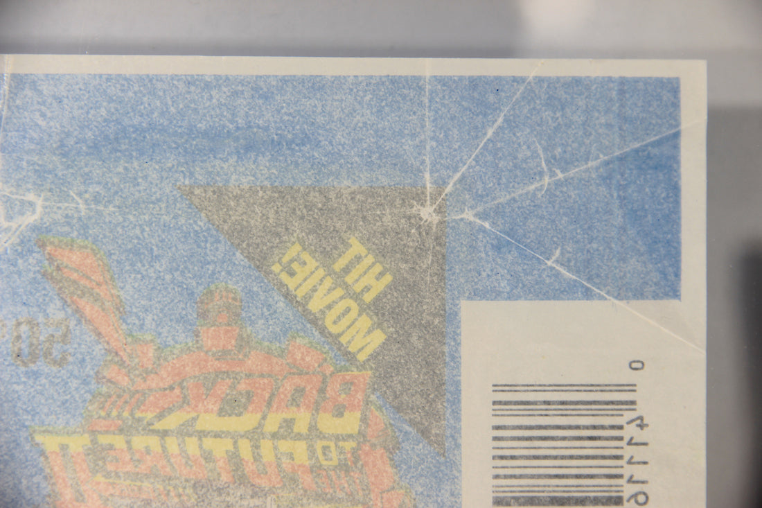 Back To The Future II 1989 Trading Card Wax Wrapper - Time Machine ENG Topps L021532