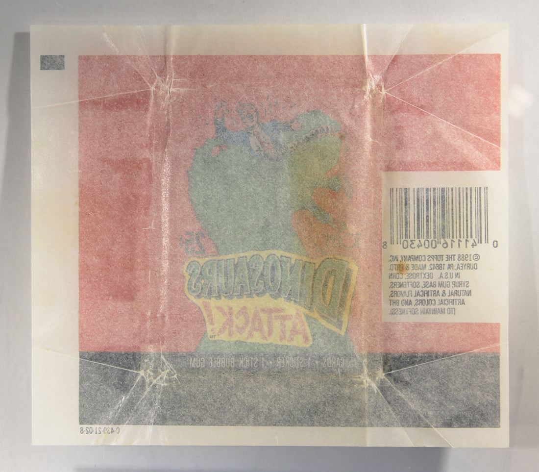 Dinosaurs Attack 1988 Vintage Trading Card Wax Wrapper - Red - ENG Topps L021533