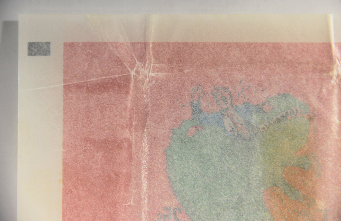 Dinosaurs Attack 1988 Vintage Trading Card Wax Wrapper - Red - ENG Topps L021533