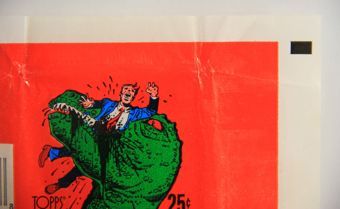 Dinosaurs Attack 1988 Vintage Trading Card Wax Wrapper - Red - ENG Topps L021533