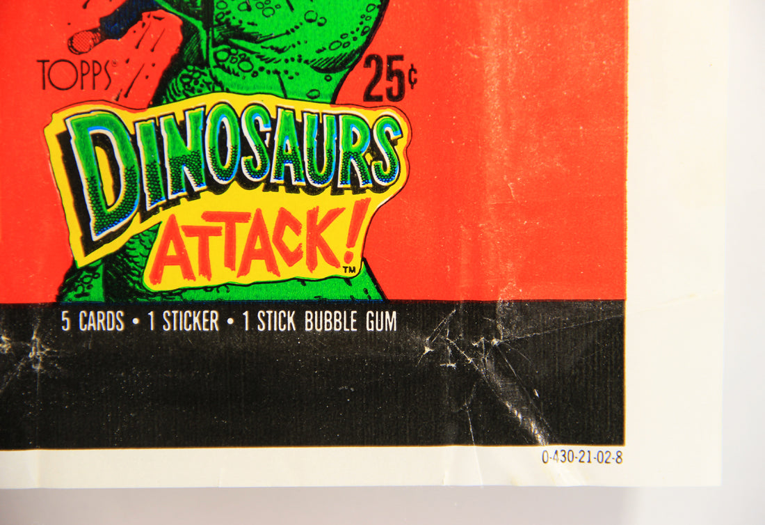 Dinosaurs Attack 1988 Vintage Trading Card Wax Wrapper - Red - ENG Topps L021533