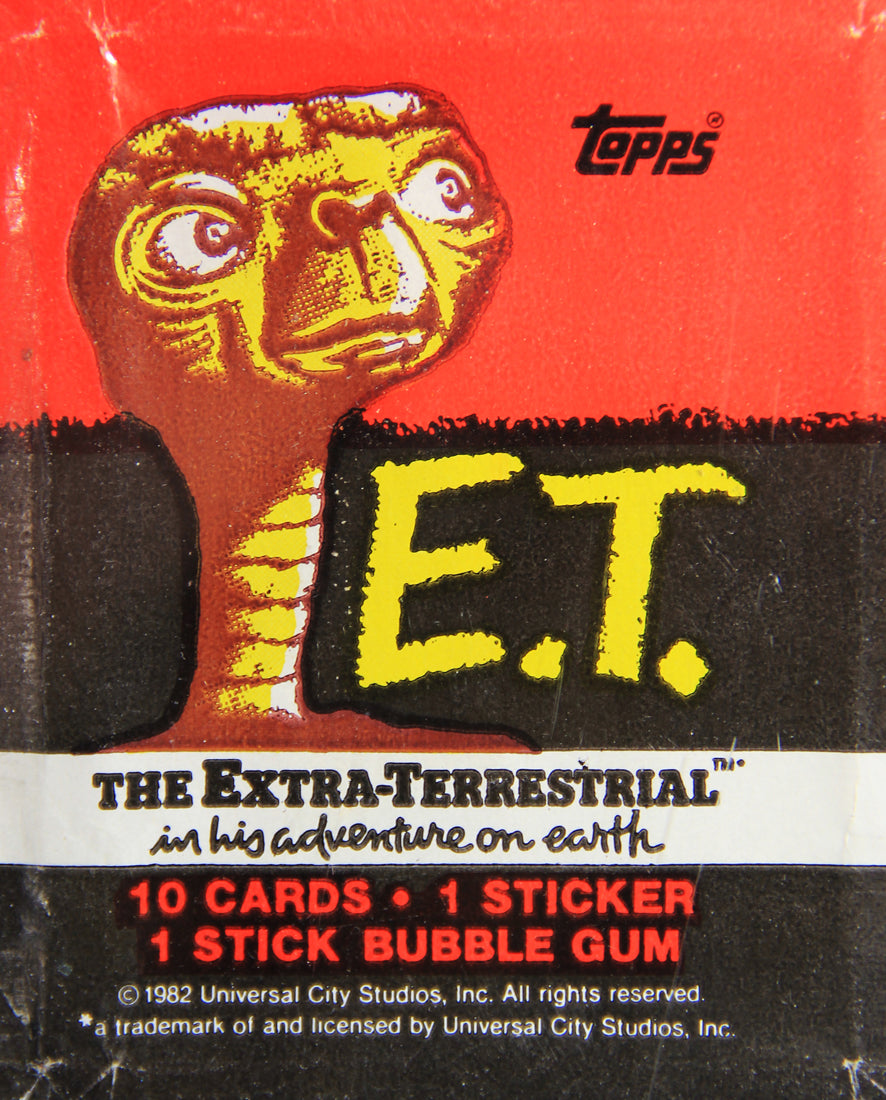 E.T. The Extra-Terrestrial 1982 Trading Card Wax Wrapper V-1 Soft Bazooka Add Topps L021535
