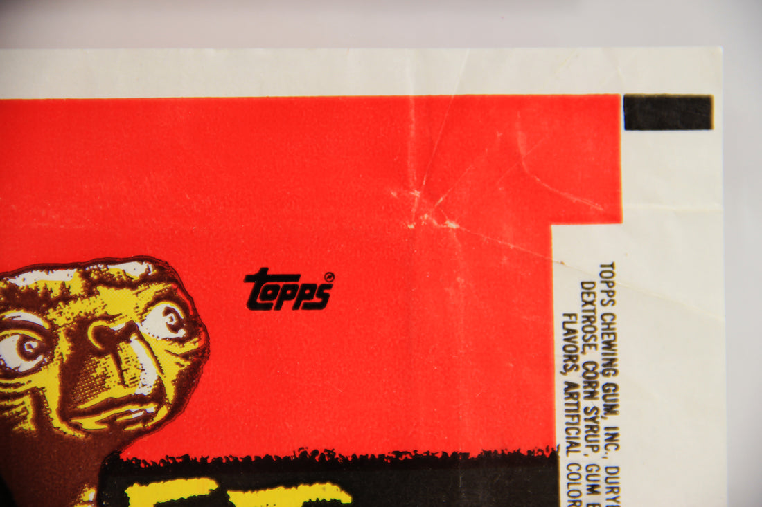 E.T. The Extra-Terrestrial 1982 Trading Card Wax Wrapper V-1 Soft Bazooka Add Topps L021535