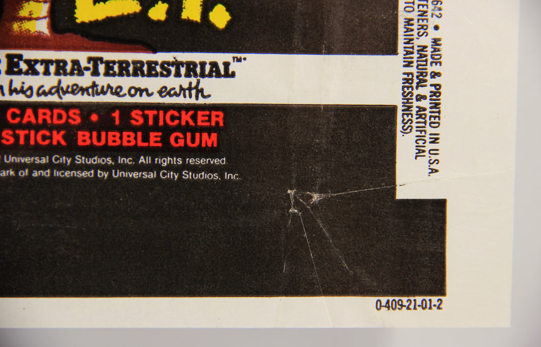 E.T. The Extra-Terrestrial 1982 Trading Card Wax Wrapper V-1 Soft Bazooka Add Topps L021535