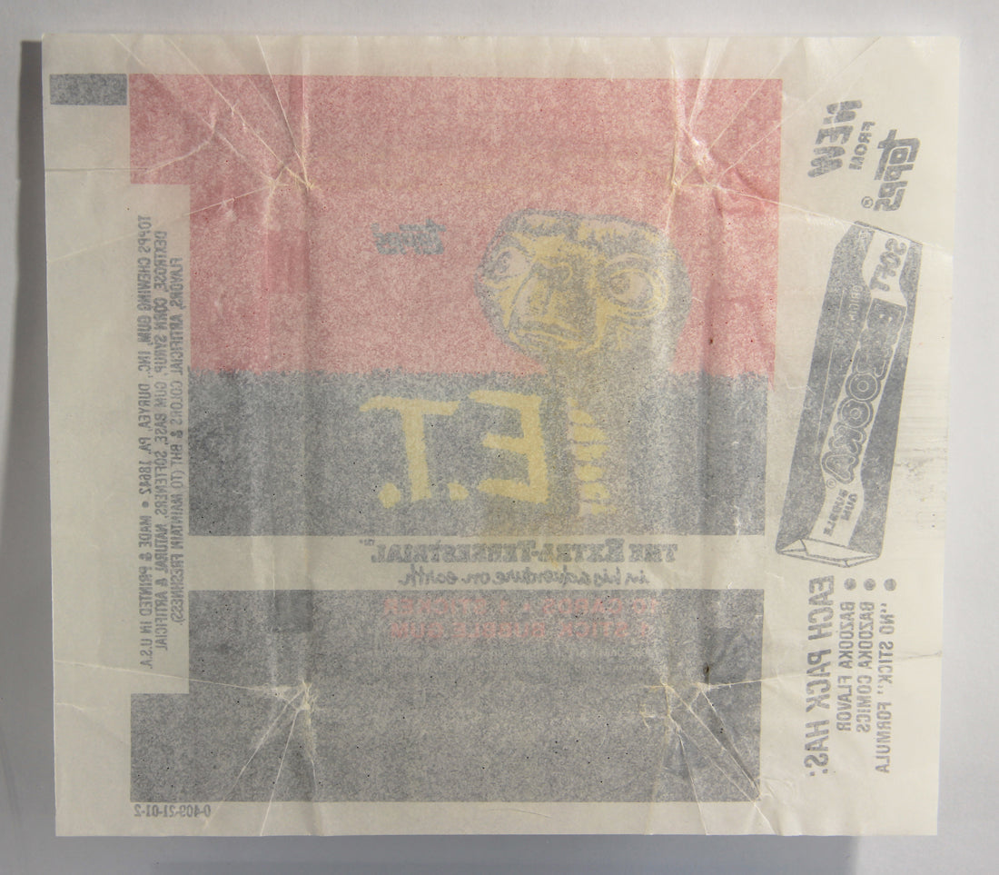 E.T. The Extra-Terrestrial 1982 Trading Card Wax Wrapper V-1 Soft Bazooka Add Topps L021535