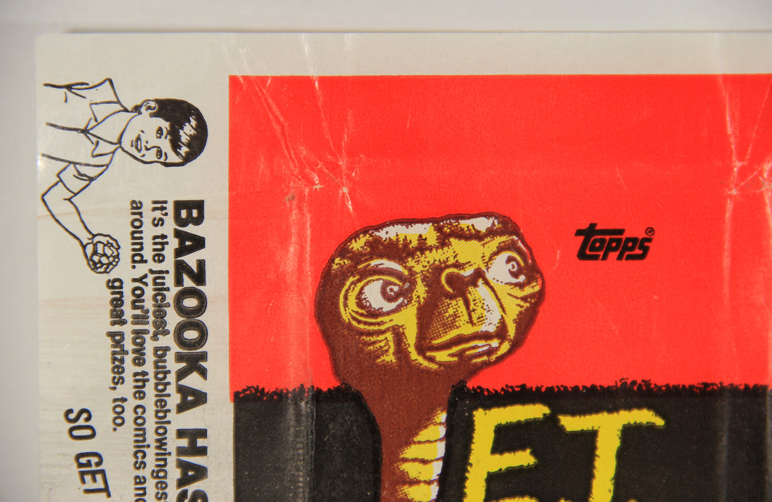 E.T. The Extra-Terrestrial 1982 Trading Card Wax Wrapper V-2 Bazooka Add Topps L021536