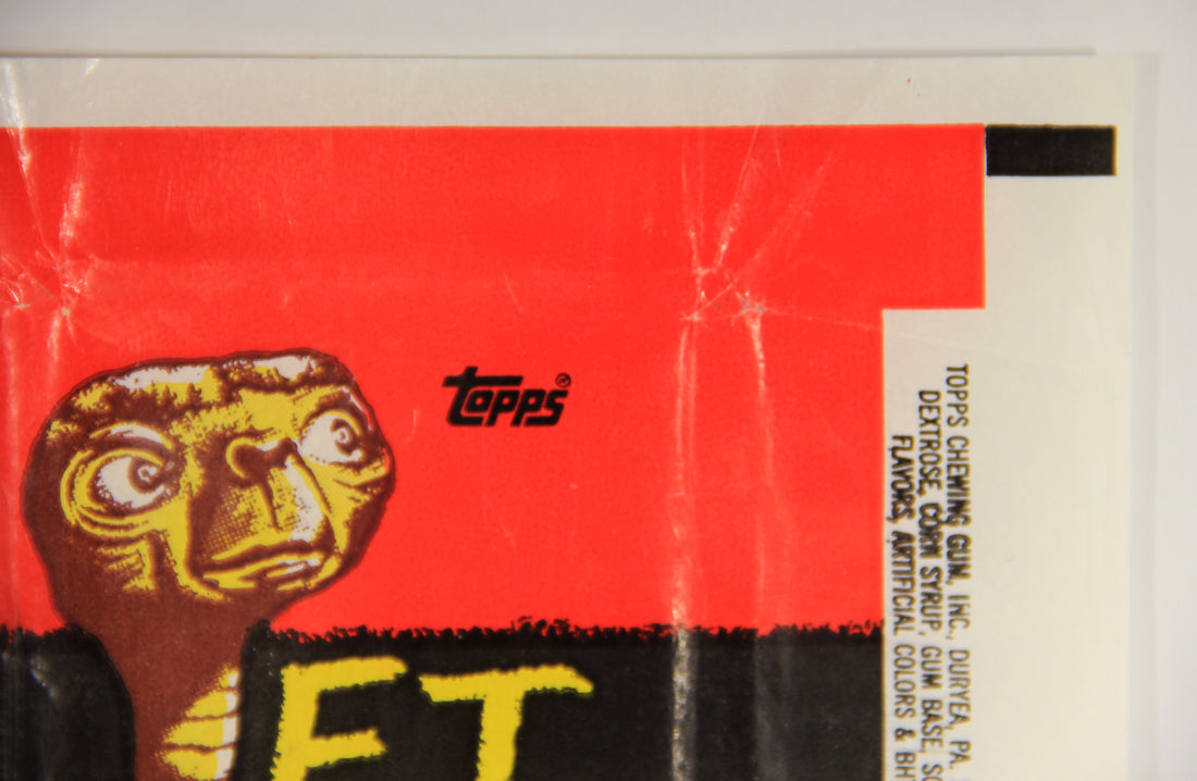 E.T. The Extra-Terrestrial 1982 Trading Card Wax Wrapper V-2 Bazooka Add Topps L021536