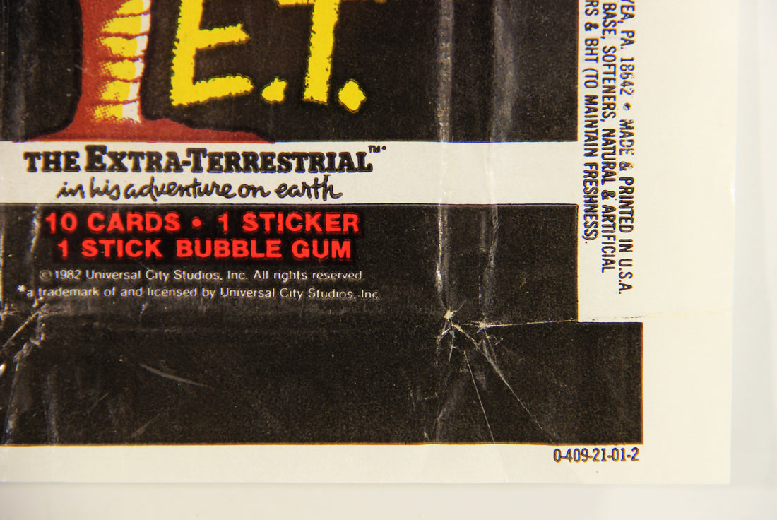 E.T. The Extra-Terrestrial 1982 Trading Card Wax Wrapper V-2 Bazooka Add Topps L021536