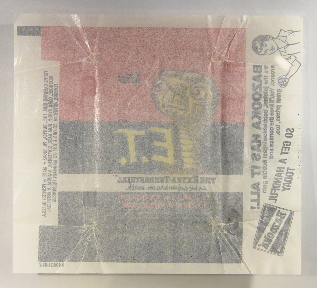E.T. The Extra-Terrestrial 1982 Trading Card Wax Wrapper V-2 Bazooka Add Topps L021536