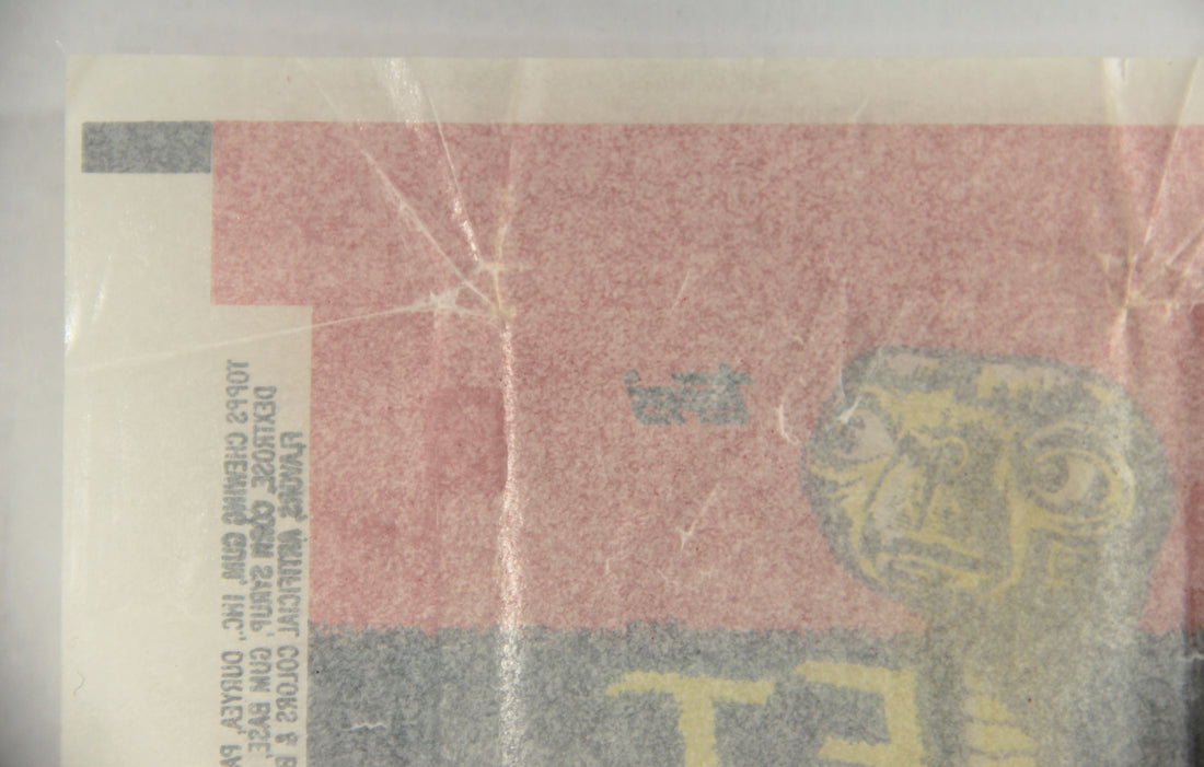 E.T. The Extra-Terrestrial 1982 Trading Card Wax Wrapper V-2 Bazooka Add Topps L021536