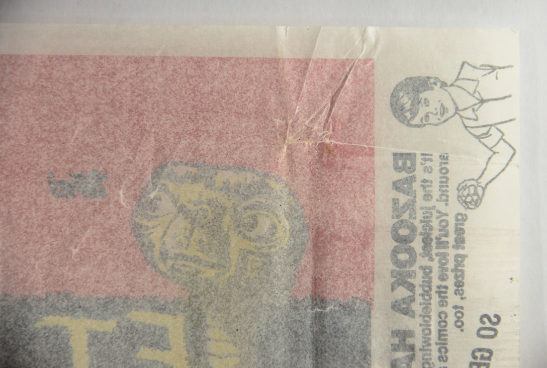 E.T. The Extra-Terrestrial 1982 Trading Card Wax Wrapper V-2 Bazooka Add Topps L021536