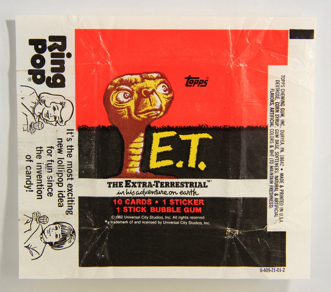 E.T. The Extra-Terrestrial 1982 Trading Card Wax Wrapper V-3 Ring Pop Add Topps L021537