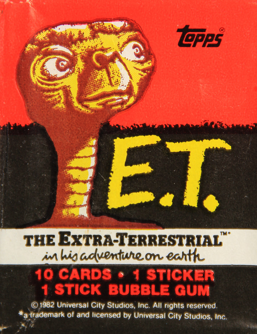 E.T. The Extra-Terrestrial 1982 Trading Card Wax Wrapper V-3 Ring Pop Add Topps L021537