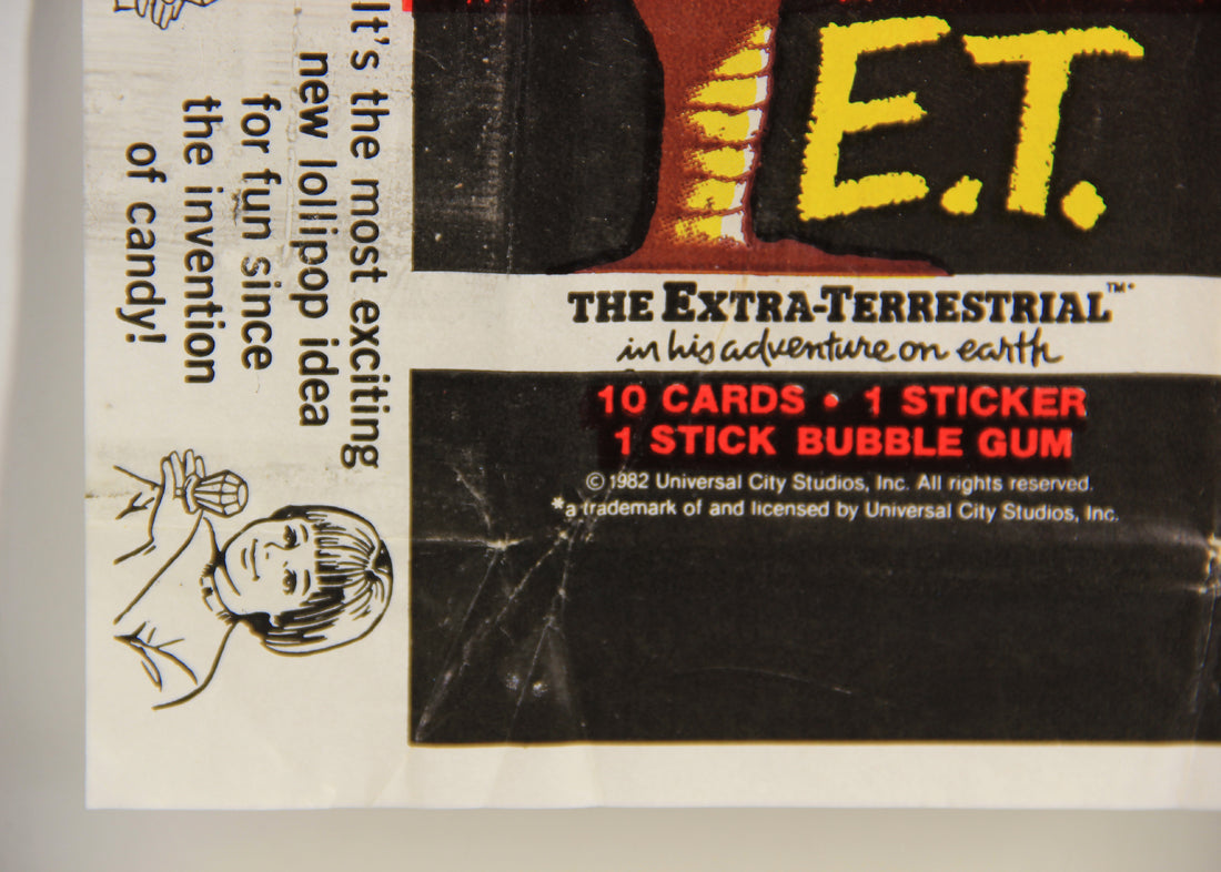 E.T. The Extra-Terrestrial 1982 Trading Card Wax Wrapper V-3 Ring Pop Add Topps L021537
