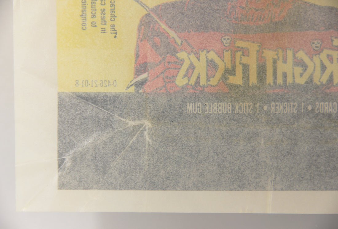 Fright Flicks 1988 Trading Card Wax Wrapper - A Nightmare On Elm Street - Topps L021538