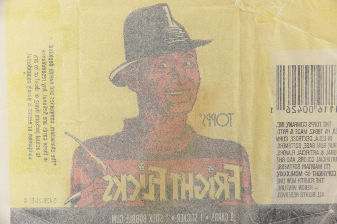 Fright Flicks 1988 Trading Card Wax Wrapper - A Nightmare On Elm Street - Topps L021538