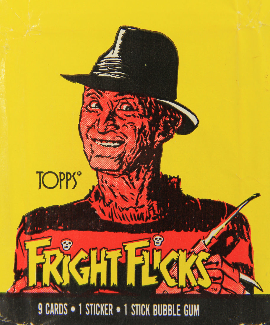 Fright Flicks 1988 Trading Card Wax Wrapper - A Nightmare On Elm Street - Topps L021538