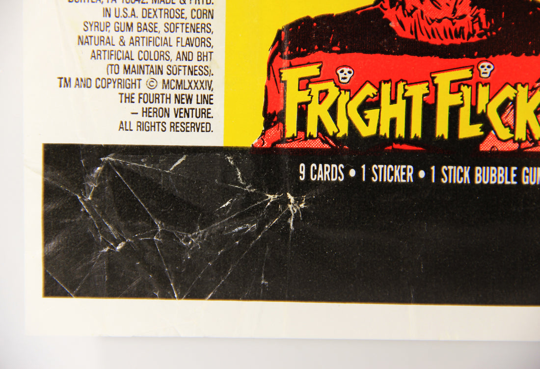 Fright Flicks 1988 Trading Card Wax Wrapper - A Nightmare On Elm Street - Topps L021538