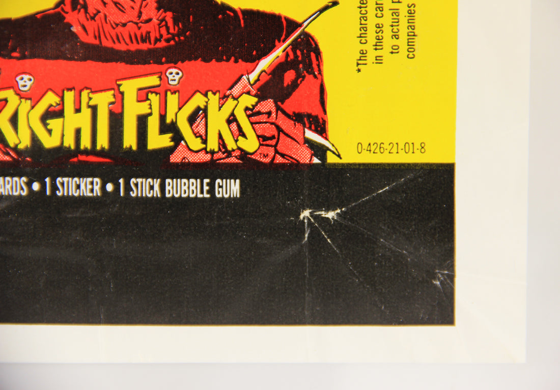 Fright Flicks 1988 Trading Card Wax Wrapper - A Nightmare On Elm Street - Topps L021538