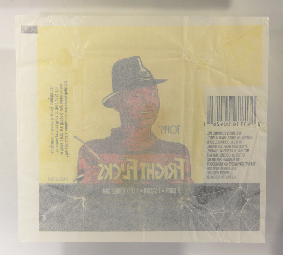 Fright Flicks 1988 Trading Card Wax Wrapper - A Nightmare On Elm Street - Topps L021538