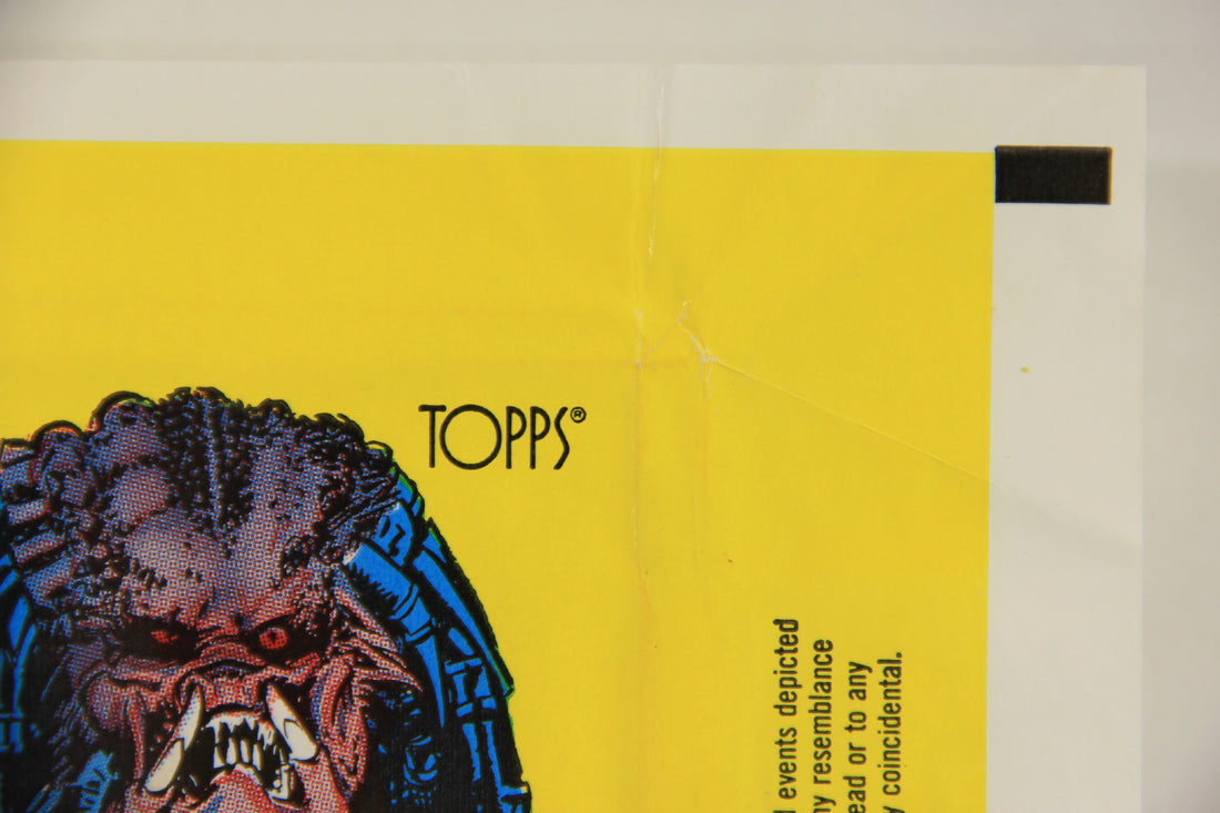 Fright Flicks 1988 Trading Card Wax Wrapper - Predator - ENG Topps L021540