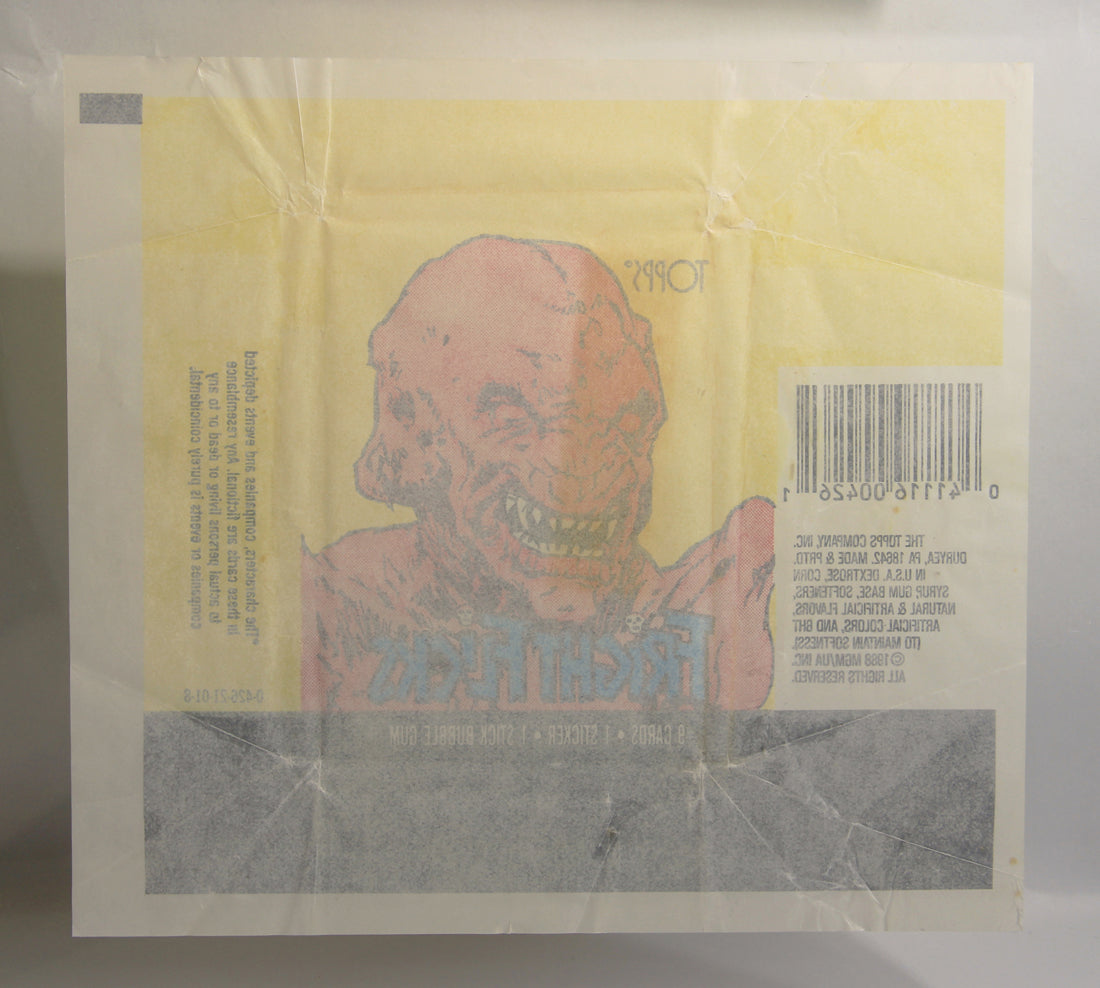 Fright Flicks 1988 Trading Card Wax Wrapper - Pumpkinhead - ENG Topps L021541