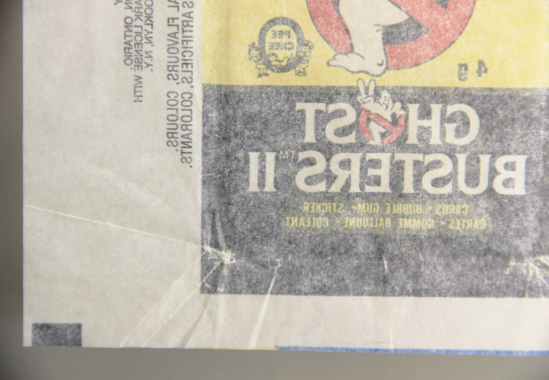 Ghostbusters II 1989 Trading Card Wax Wrapper FR-ENG O-Pee-Chee Canada L021542