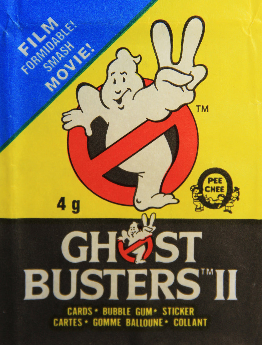 Ghostbusters II 1989 Trading Card Wax Wrapper FR-ENG O-Pee-Chee Canada L021542