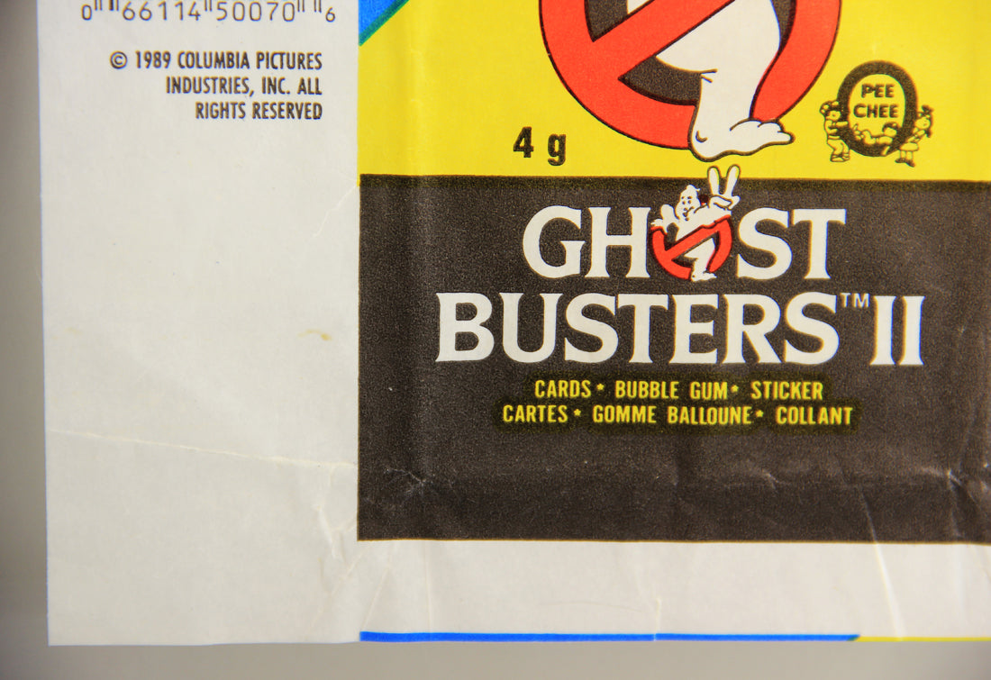 Ghostbusters II 1989 Trading Card Wax Wrapper FR-ENG O-Pee-Chee Canada L021542