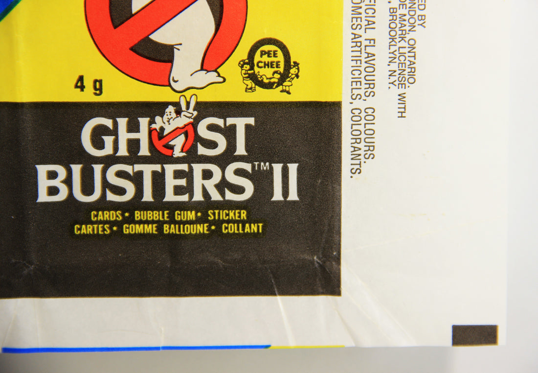Ghostbusters II 1989 Trading Card Wax Wrapper FR-ENG O-Pee-Chee Canada L021542