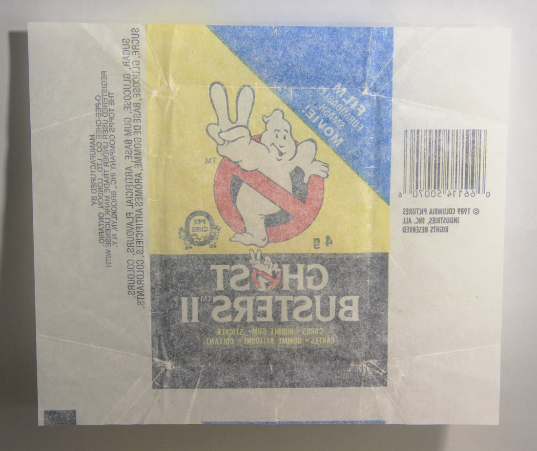 Ghostbusters II 1989 Trading Card Wax Wrapper FR-ENG O-Pee-Chee Canada L021542