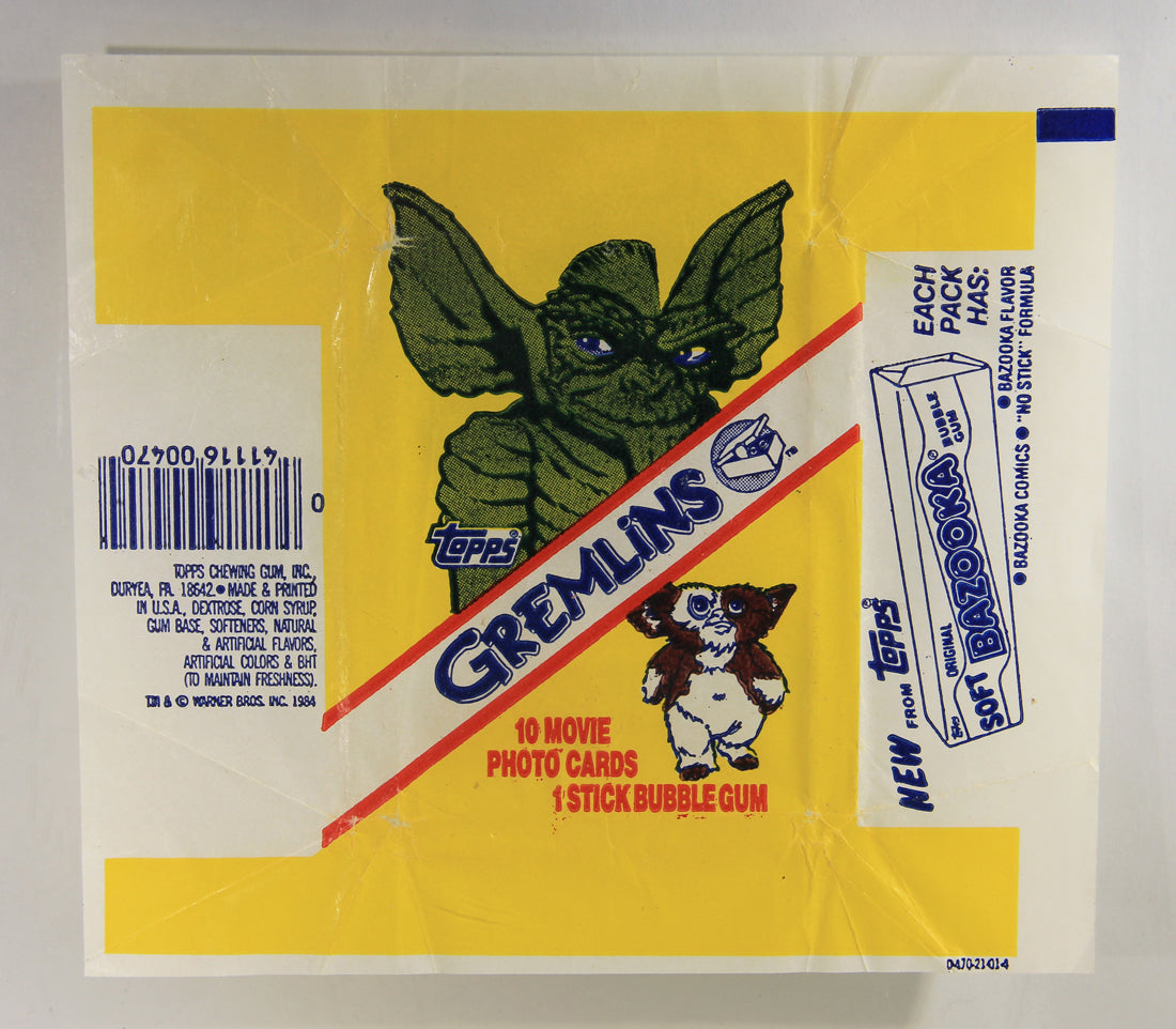 Gremlins 1984 Trading Card Wax Wrapper V-1 Soft Bazooka Add Variant - Topps L021543